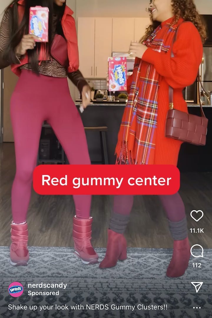 Two young women are seen in a TikTok ad for MeUndies.